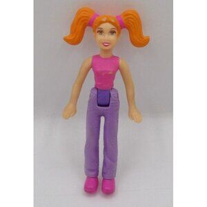 McDonald's Polly Pocket Doll ©2003 4" Orange piggy tails blue eyes